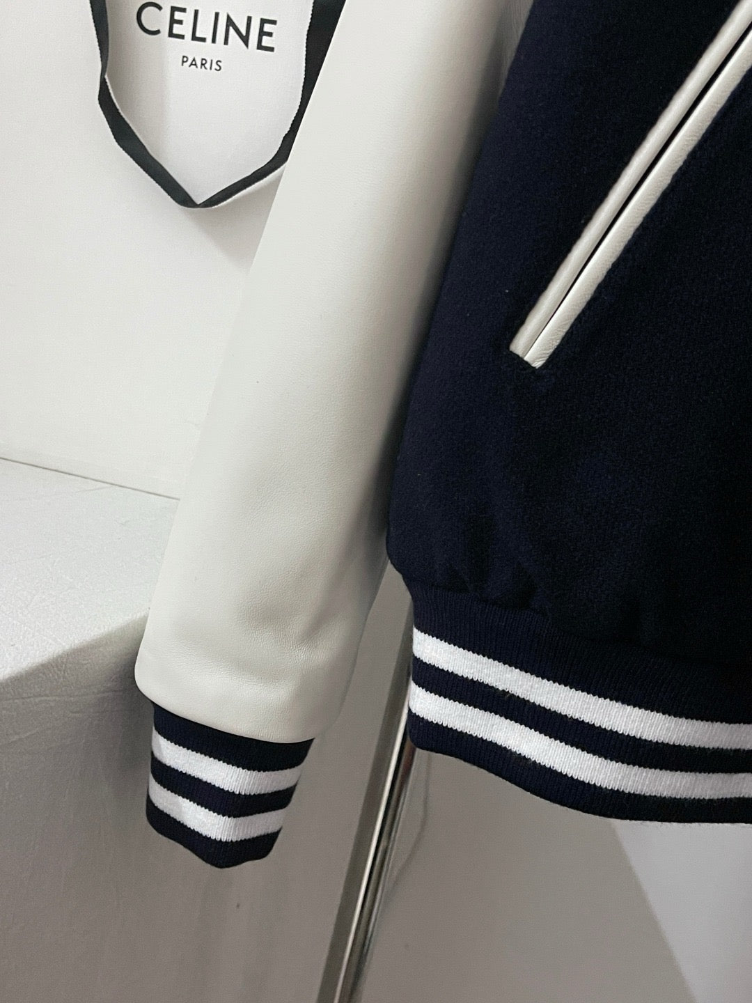 셀린느 로고 바시티 자켓