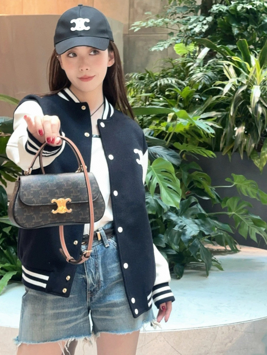 셀린느 로고 바시티 자켓