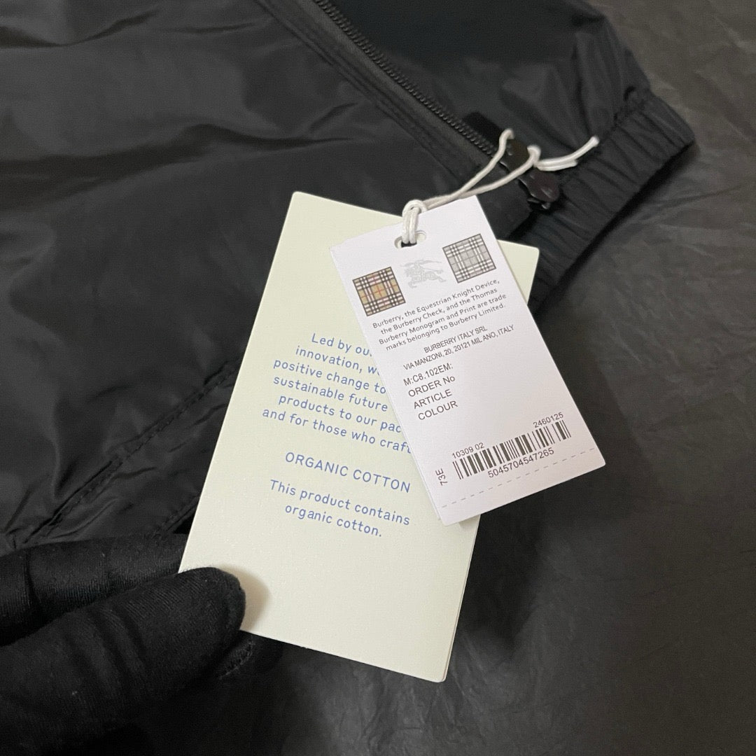 버버리 체커 테이프 나일론 후드 자켓