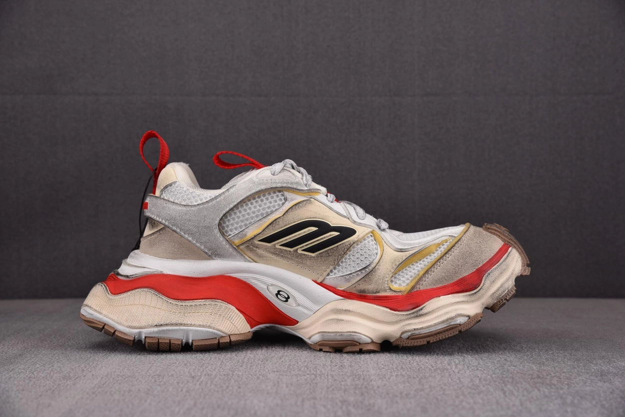 발렌시아가 카고 스니커즈 베이지 그레이 레드