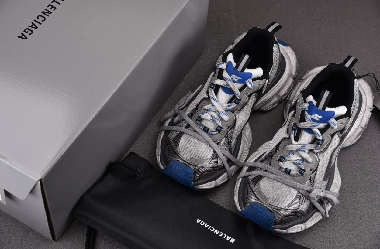 발렌시아가 3XL 스니커즈 그레이 화이트 블루