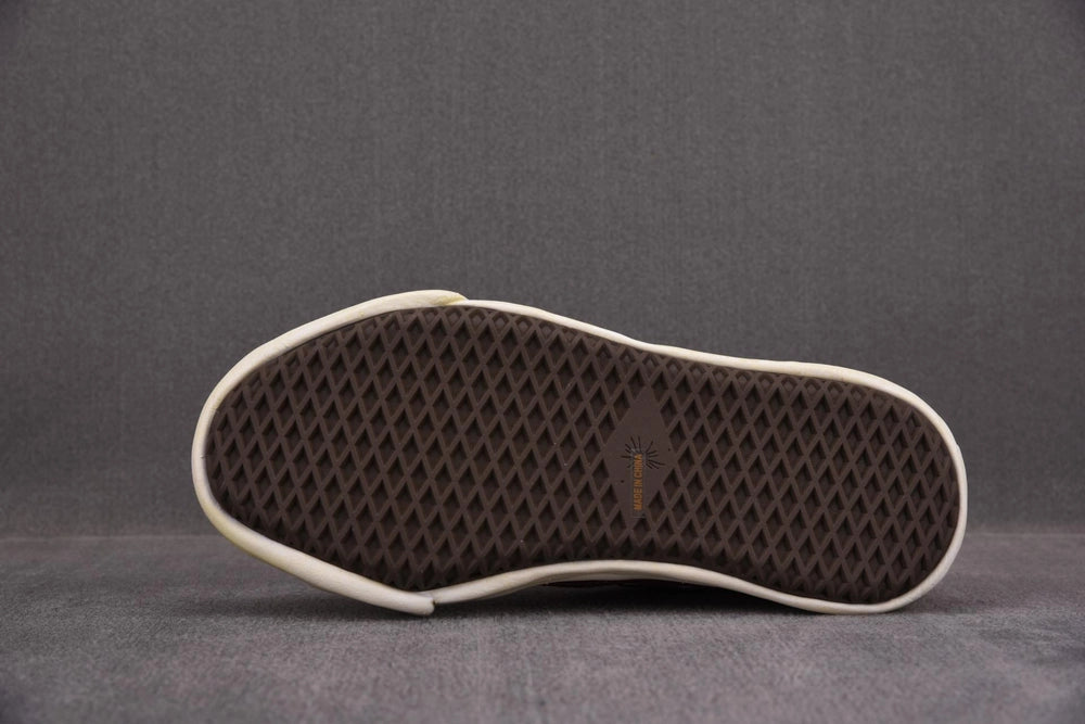 메종 미하라 야스히로 피터슨 OG 솔 오버다이드 캔버스 로우탑 스니커즈 레드