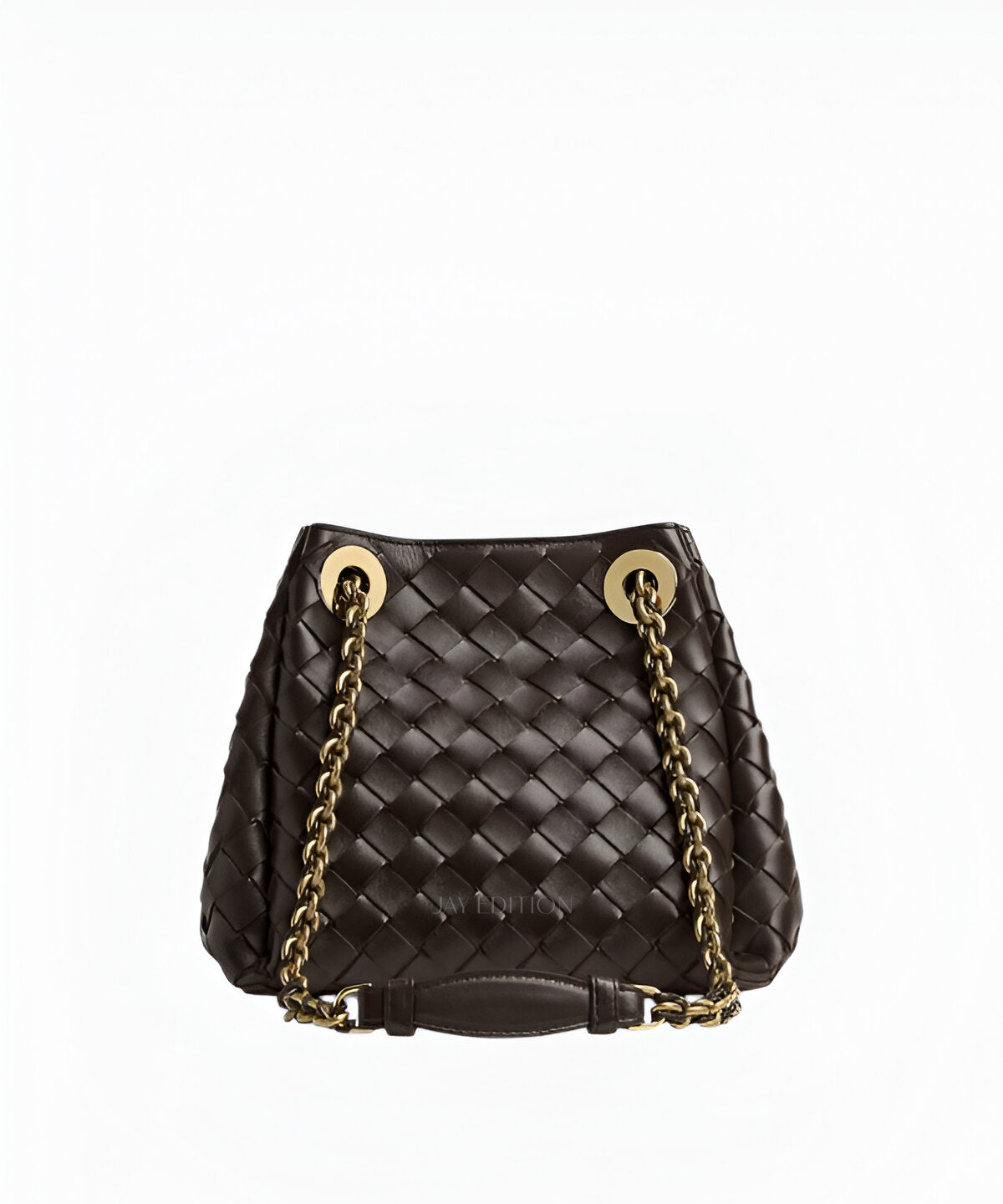 보테가 베네타 파라슈트 체인백 스몰 나파 가죽과 메탈 체인 스트랩 디테일