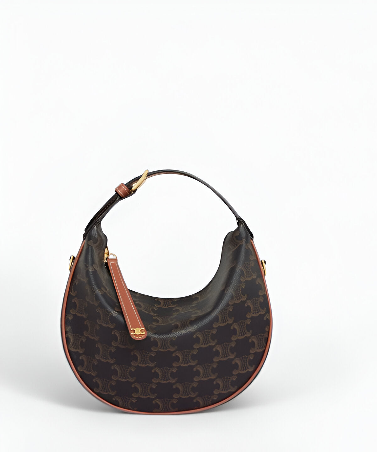 셀린느 틴 룰루백 부드러운 가죽 소재 직사각형 플랩 디자인 트리옹프 금장 잠금장치 세련된 미니 크로스백