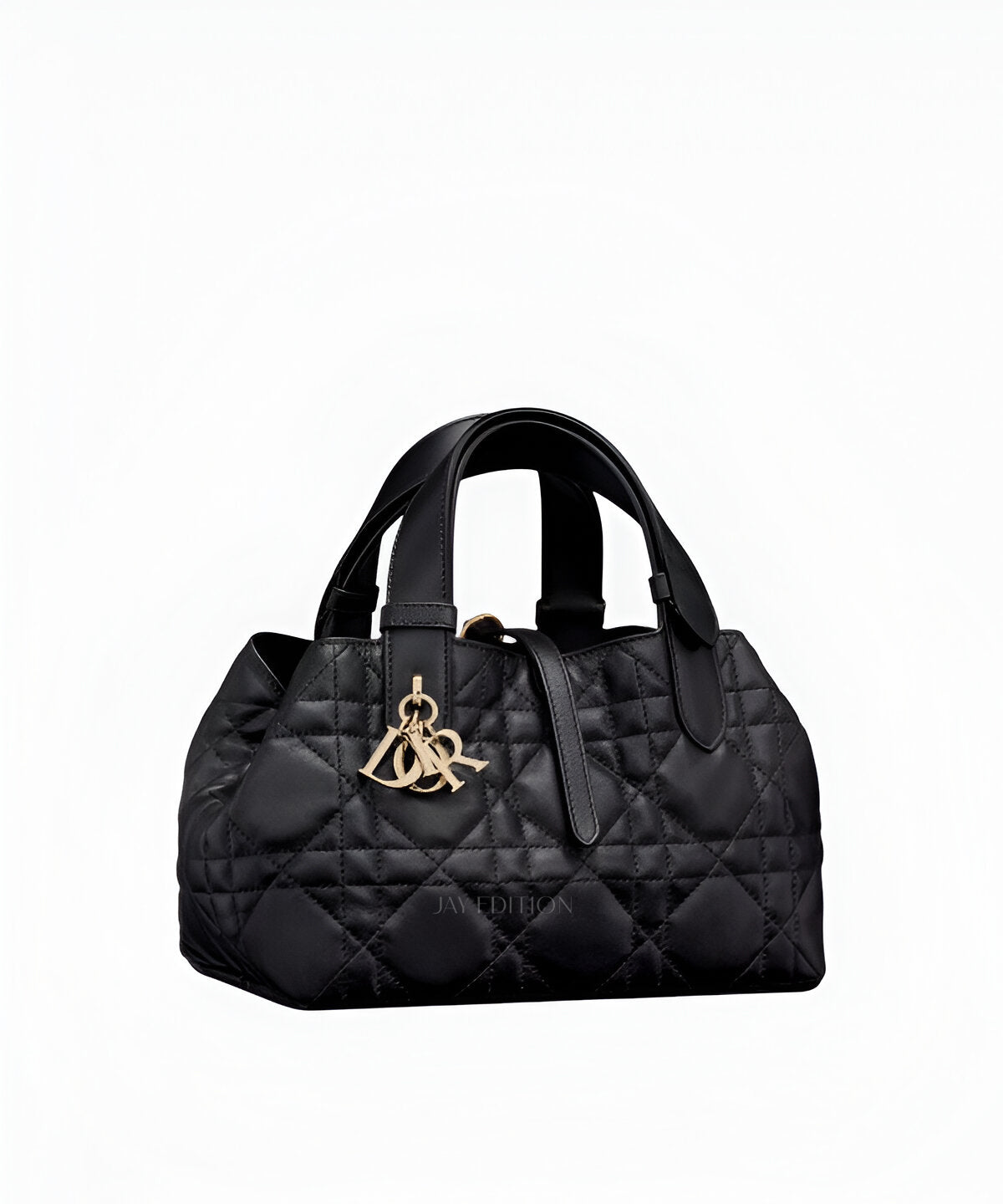 디올 뚜주흐백 스몰 까나쥬 송아지 가죽 미니 토트백 블랙