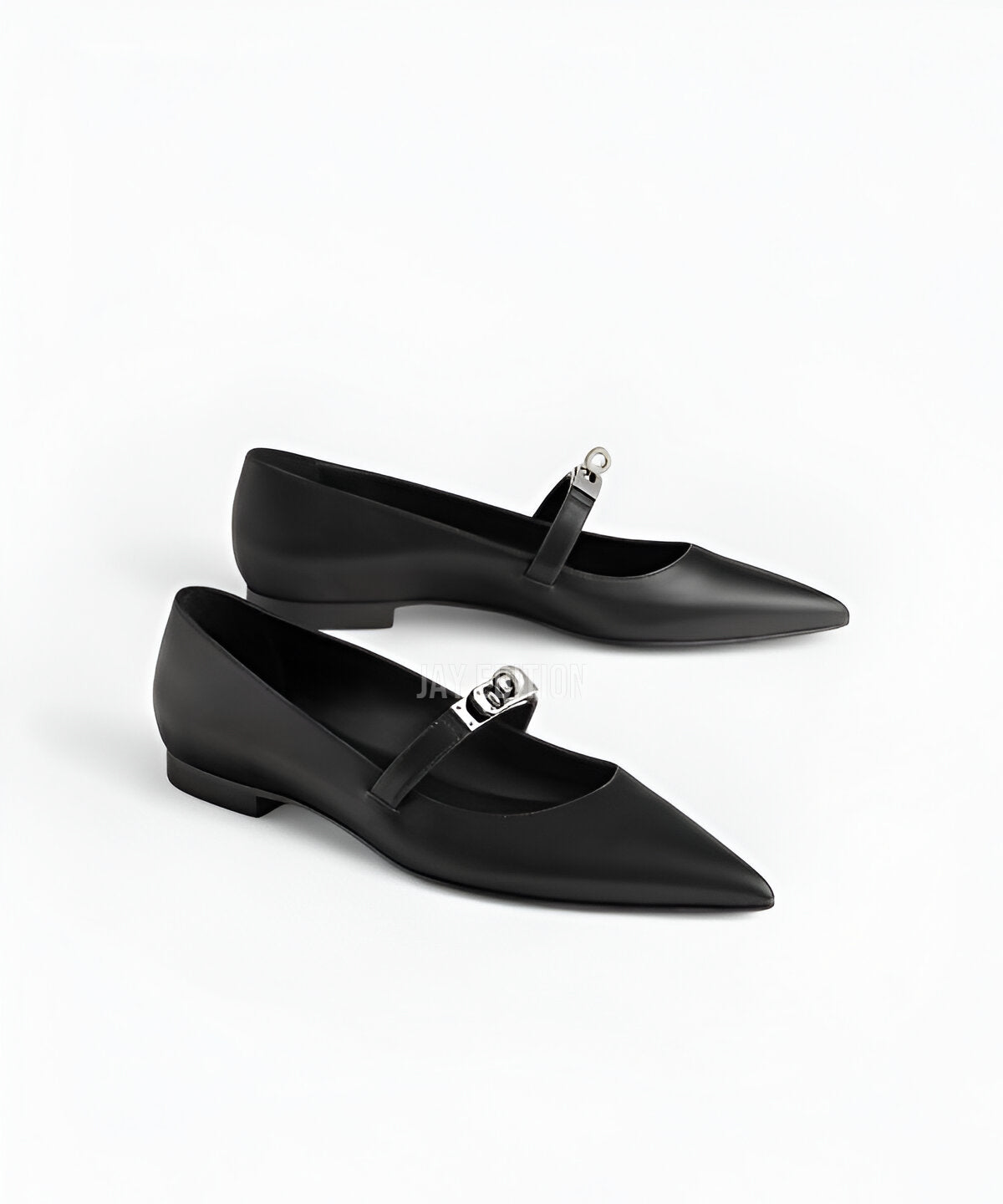 에르메스 Kelly 발레리나 플랫 슈즈 켈리 버클 장식 부드러운 라운드 토 디자인