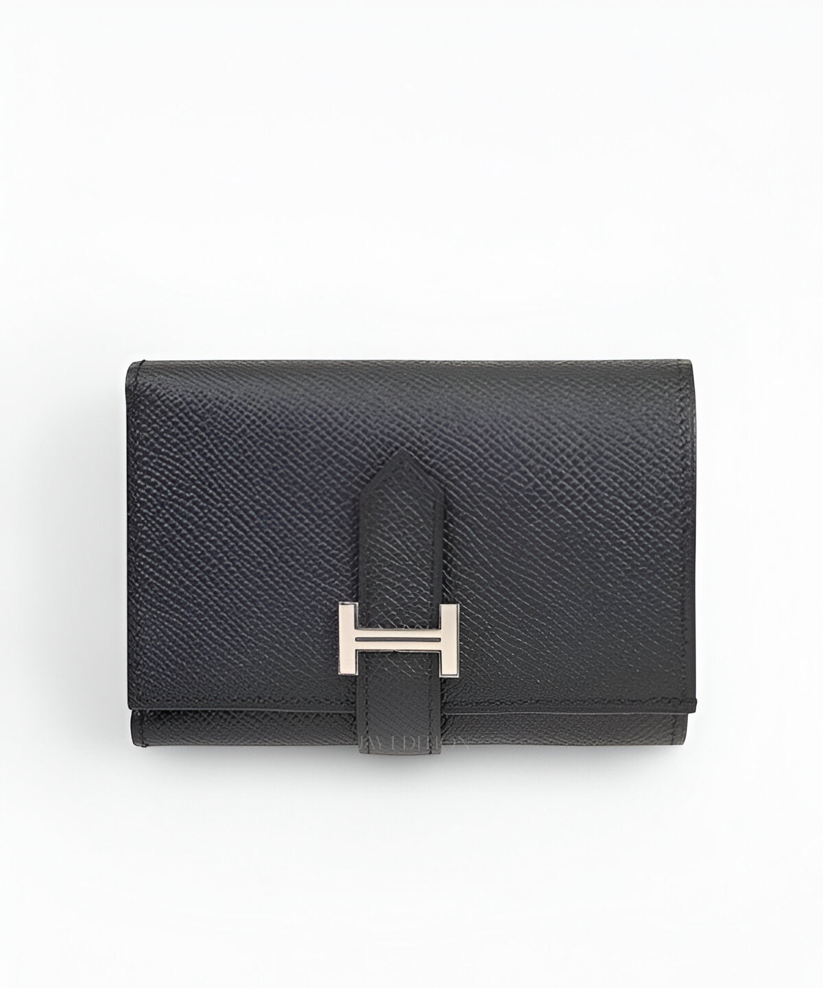 에르메스 베안 콤비 월렛 앱송 은장 앱송 가죽, 실버 H 버클, 지퍼 포켓 디테일의 세련된 장지갑