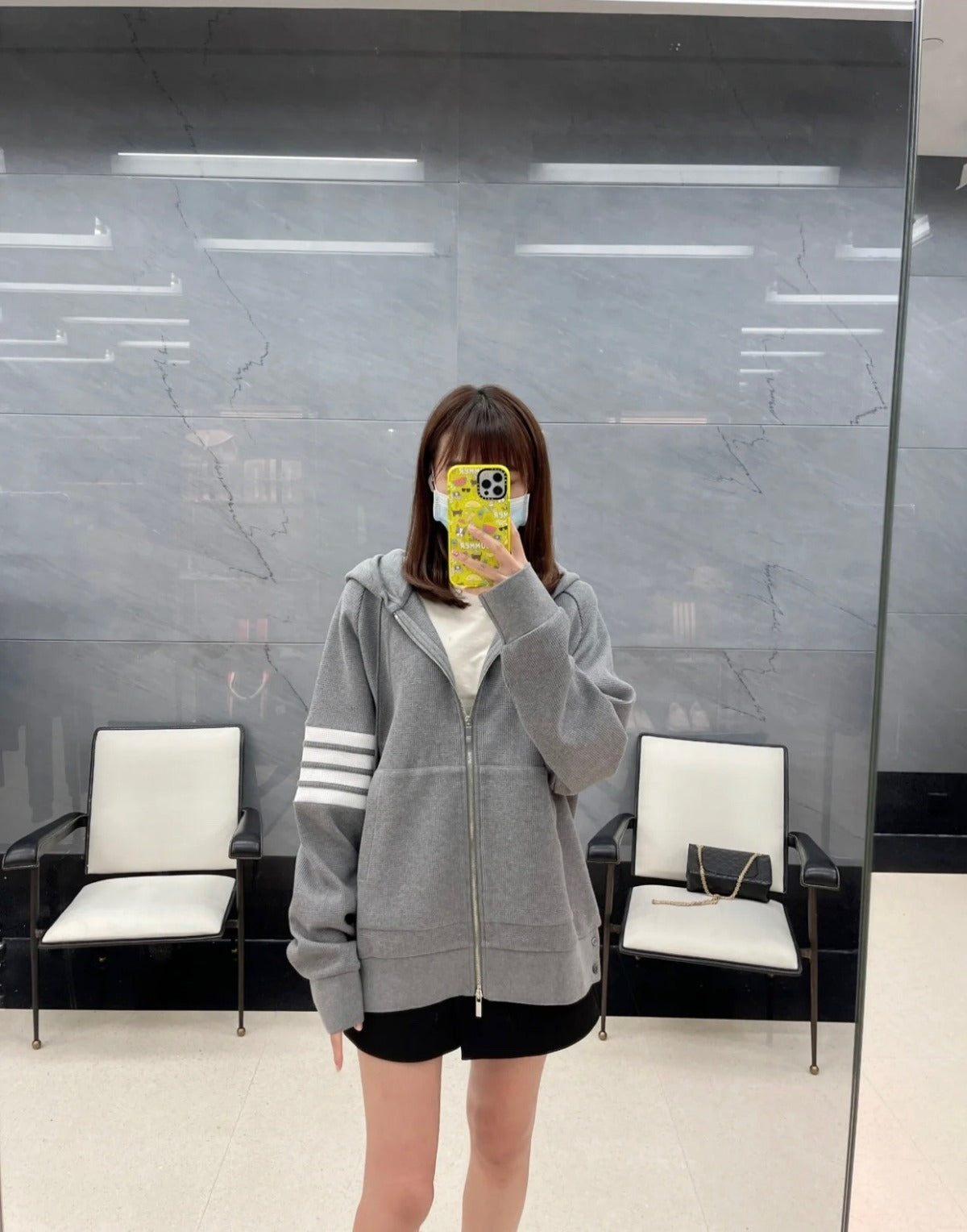 톰브라운 와플 후드집업