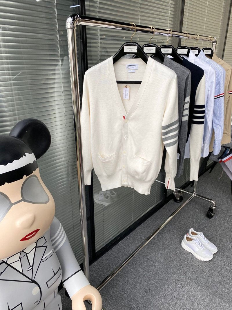 톰브라운 밀라노 스티치 가디건 화이트 (남녀 공용)