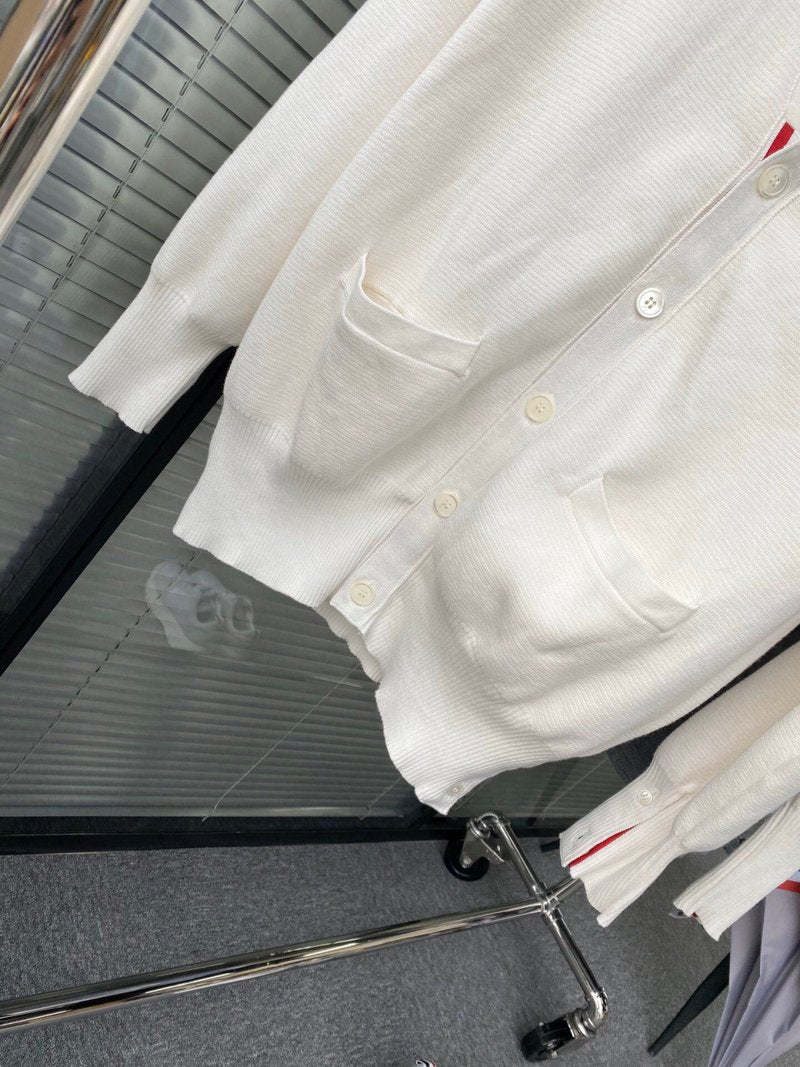 톰브라운 밀라노 스티치 가디건 화이트 (남녀 공용)