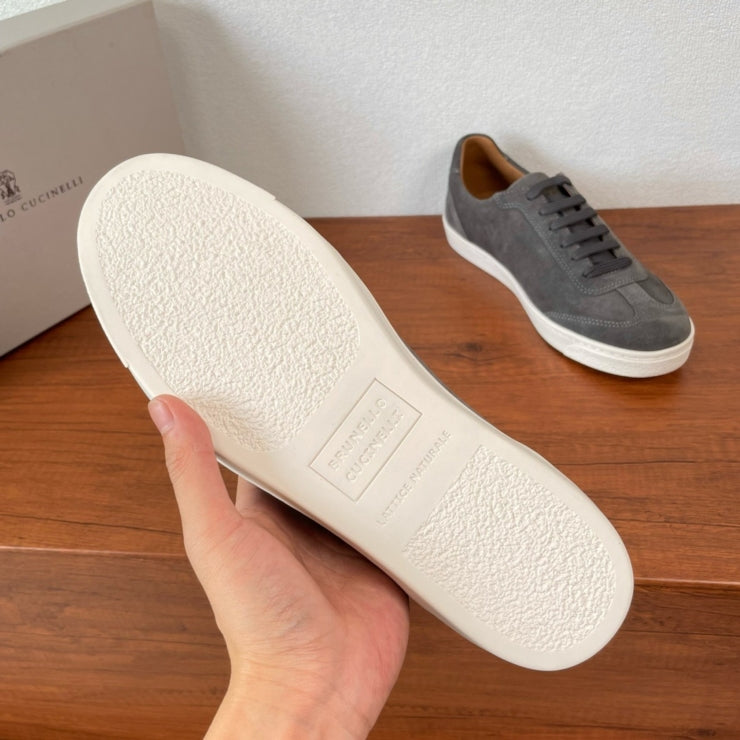 브루넬로 쿠치넬리 레이스업 스니커즈 그레이