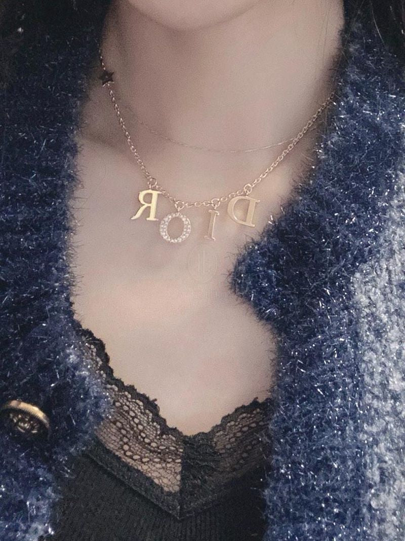 디올 DIOR 로고 목걸이