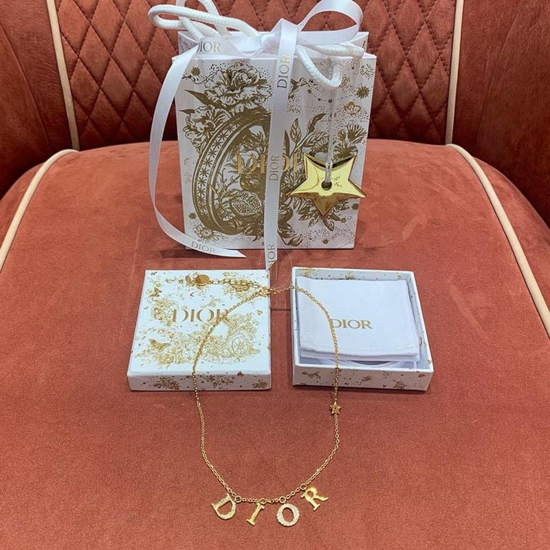 디올 DIOR 로고 목걸이