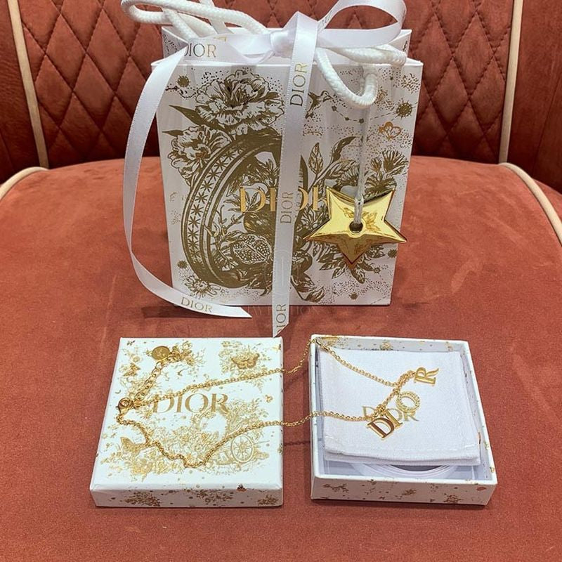 디올 DIOR 로고 목걸이