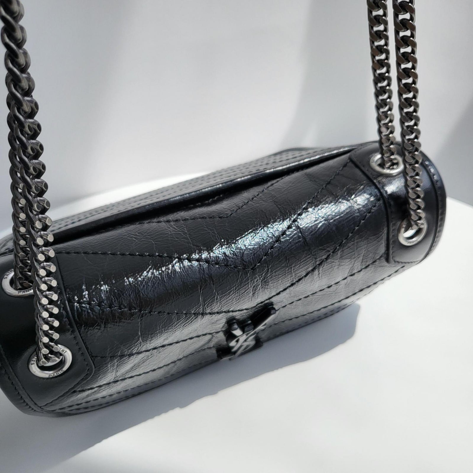 생로랑 니키백 베이비 빈티지 레더