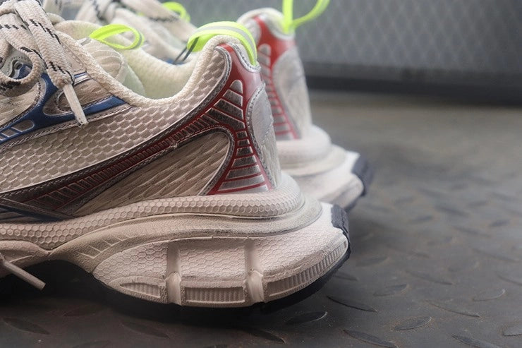 발렌시아가 3XL 화이트 레드 블루 스니커즈