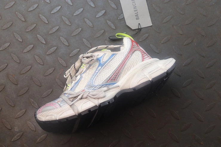 발렌시아가 3XL 화이트 레드 블루 스니커즈