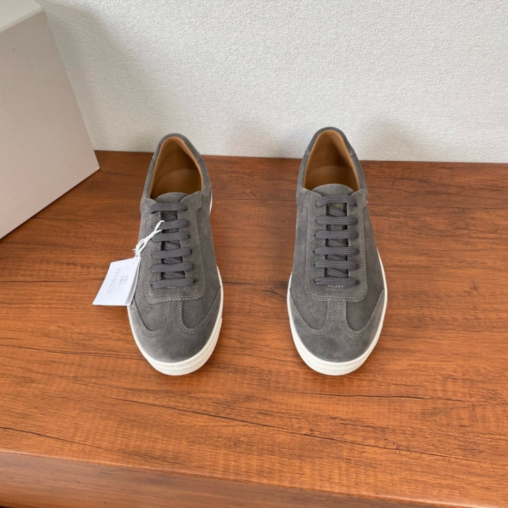 브루넬로 쿠치넬리 레이스업 스니커즈 그레이