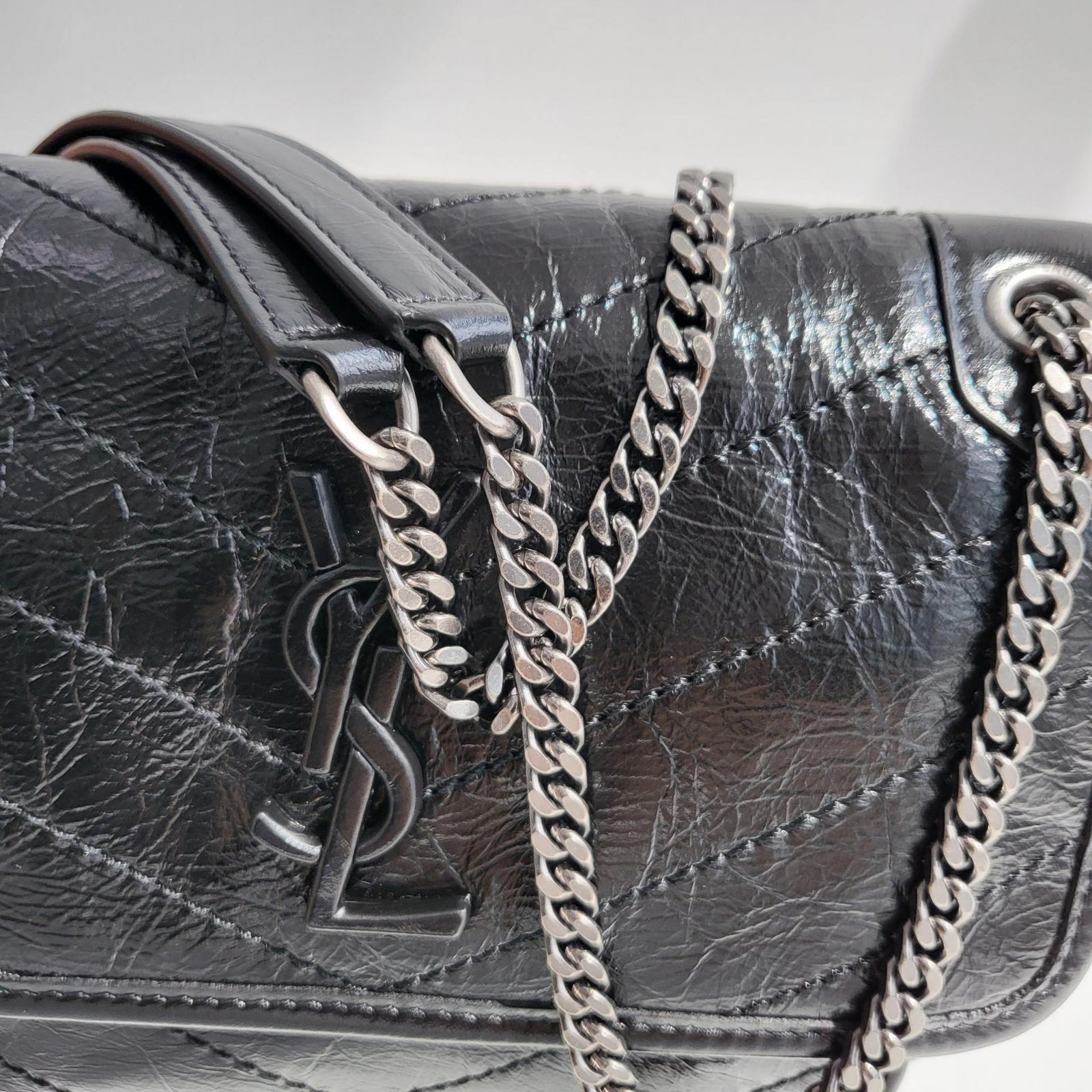 생로랑 니키백 베이비 빈티지 레더