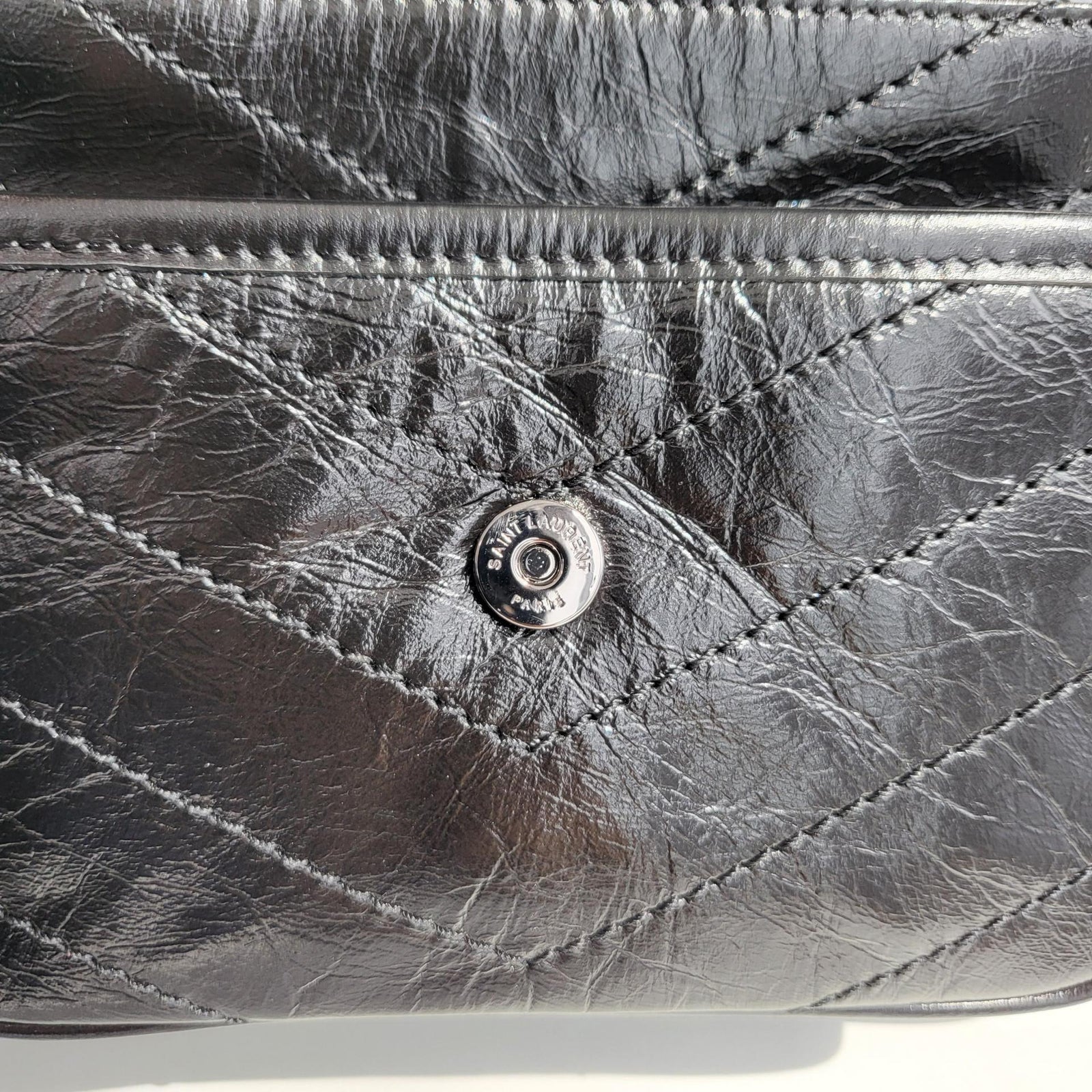 생로랑 니키백 베이비 빈티지 레더