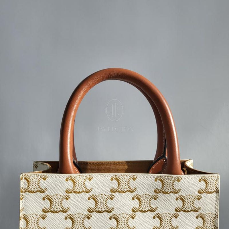 셀린느 미니 버티컬 카바스백 캔버스