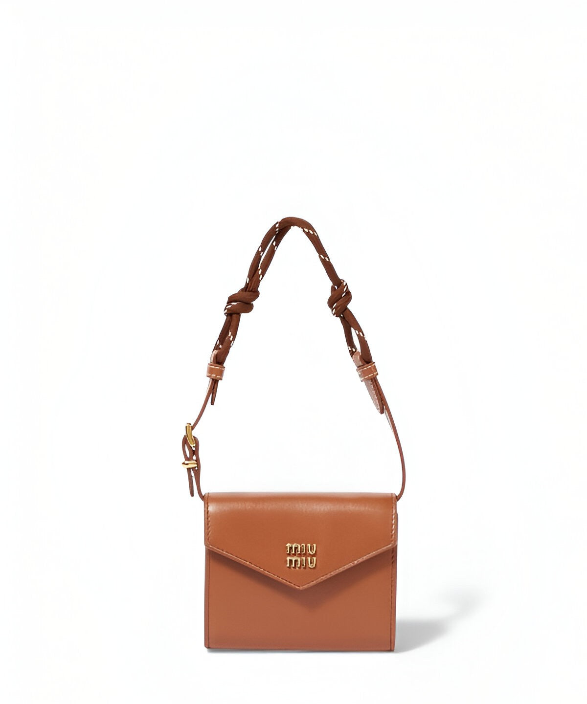 미우미우 가죽 숄더 지갑 체인 스트랩 고급 가죽 플랩형 디자인