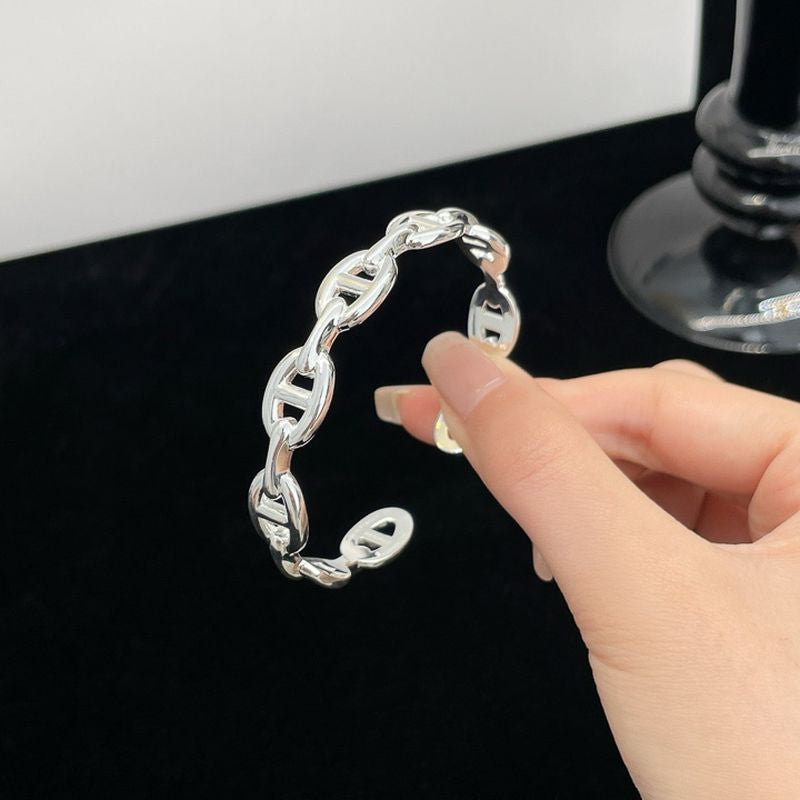 에르메스 Medium Chaine D'ancre Enchainee Bracelet