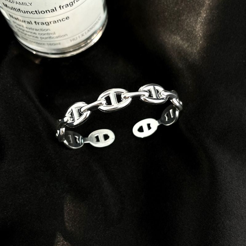에르메스 Medium Chaine D'ancre Enchainee Bracelet