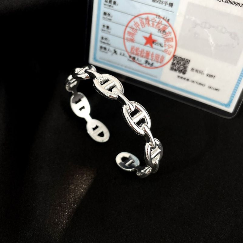 에르메스 Medium Chaine D'ancre Enchainee Bracelet