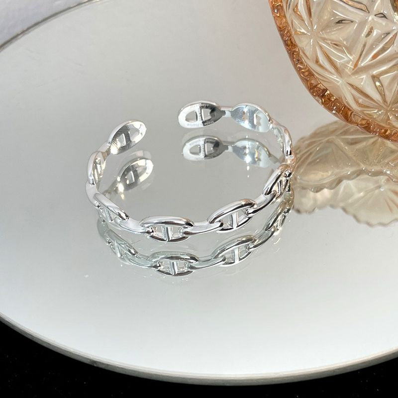 에르메스 Medium Chaine D'ancre Enchainee Bracelet