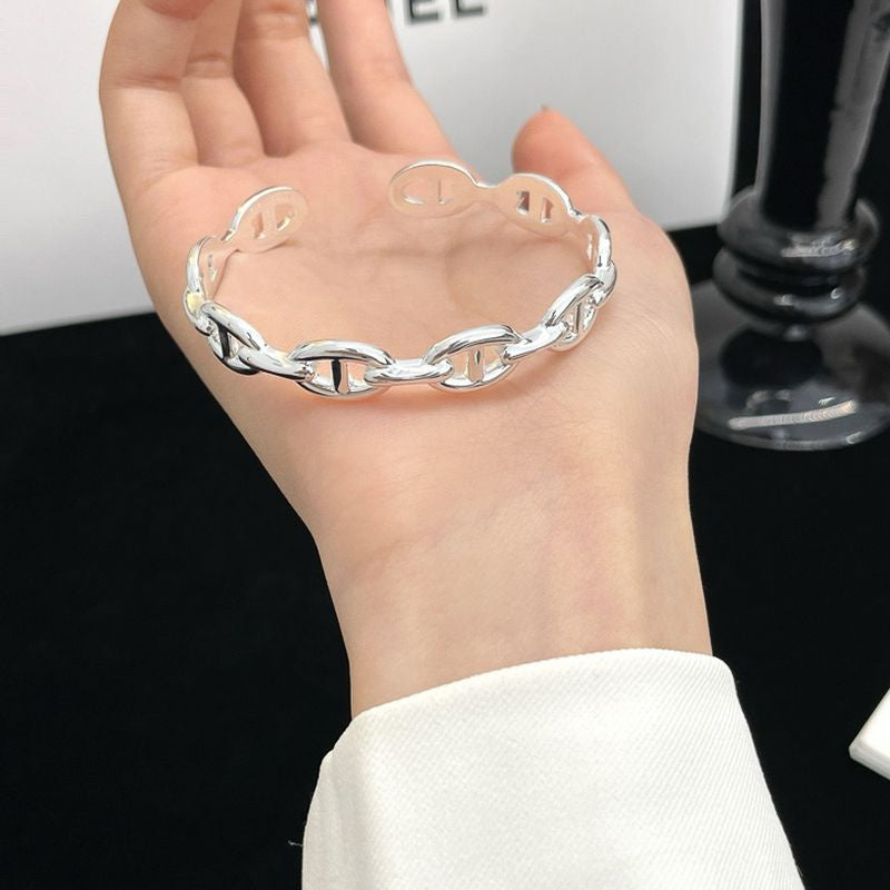 에르메스 Medium Chaine D'ancre Enchainee Bracelet