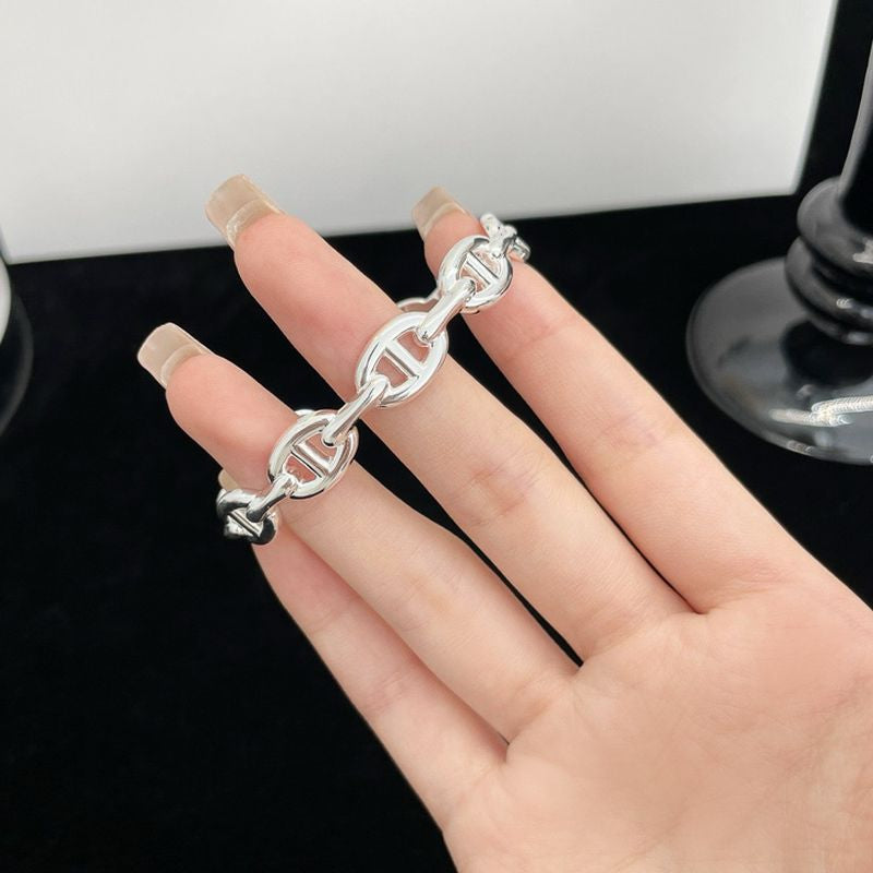 에르메스 Medium Chaine D'ancre Enchainee Bracelet