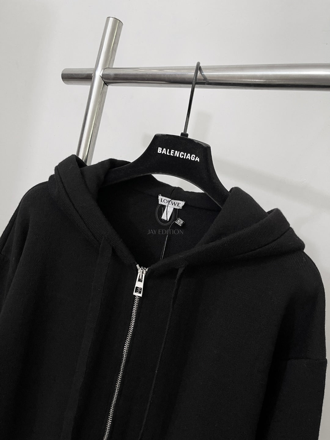 로에베 아나그램 울 지퍼업 후드티