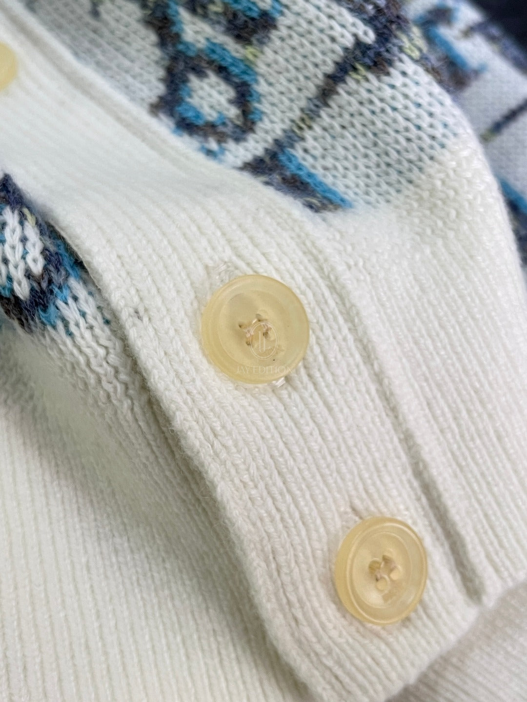 디올 오블리크 버진 울 자카드 가디건