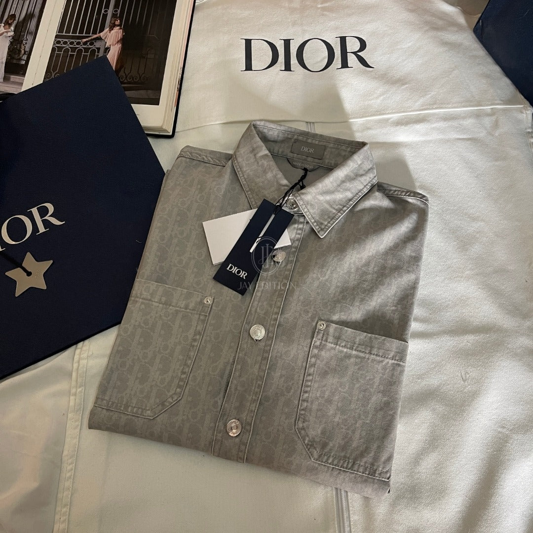 디올 오블리크 데님 셔츠