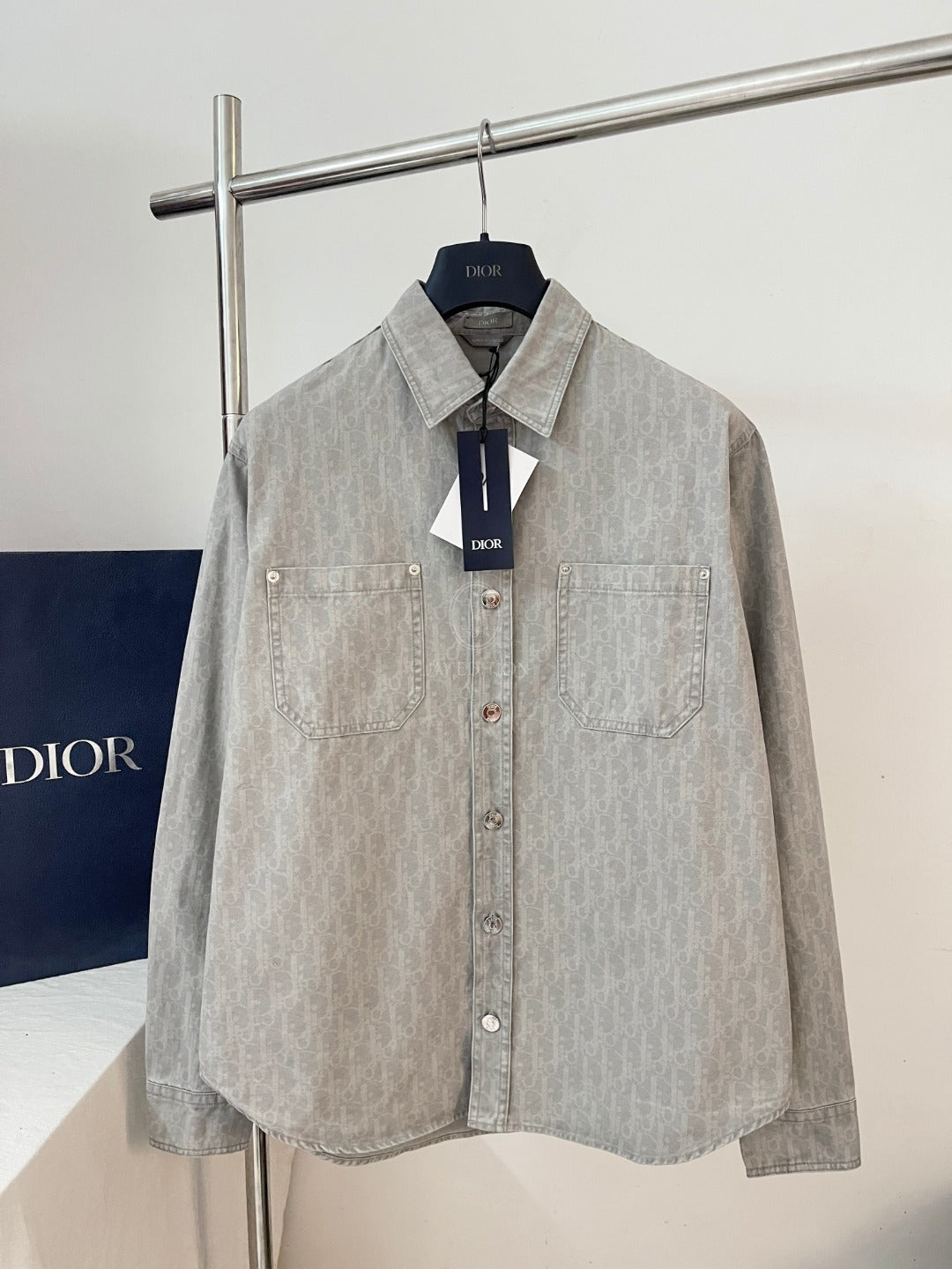 디올 오블리크 데님 셔츠