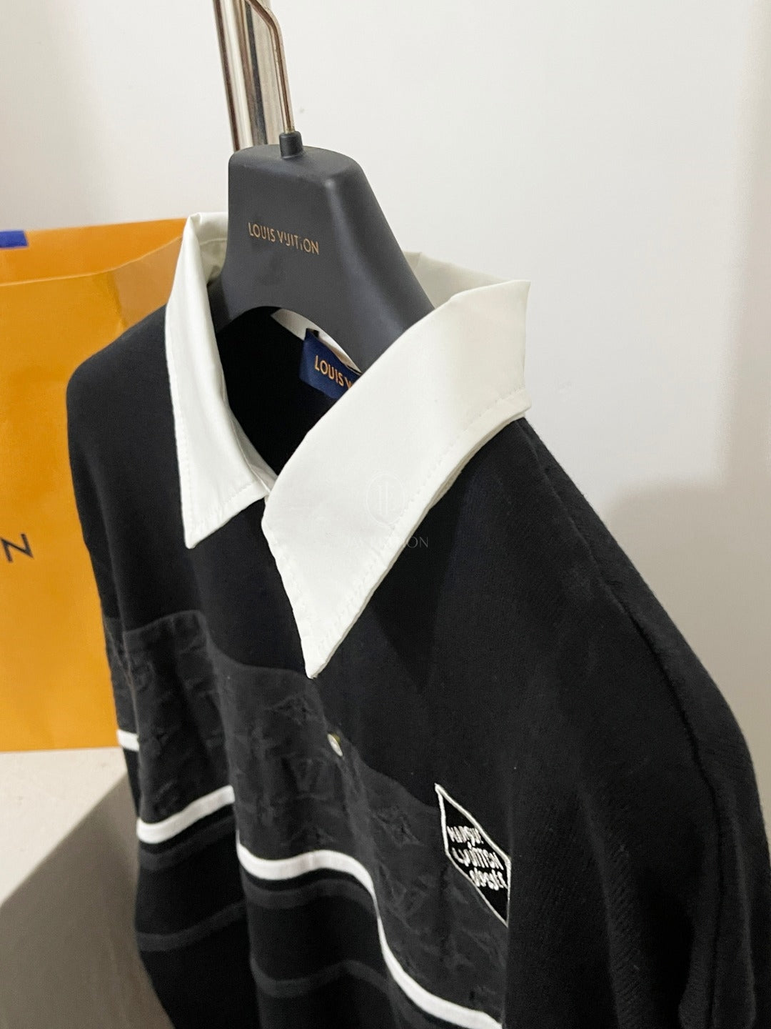 루이비통 모노그램 자카드 롱 슬리브 폴로 셔츠