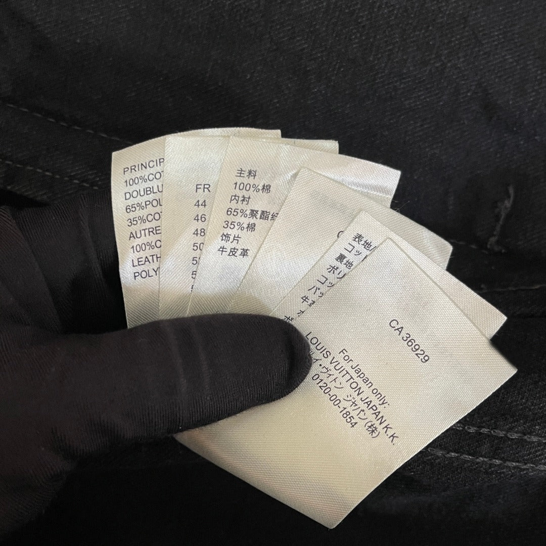 루이비통 플록드 다미에 데님 드러커 자켓