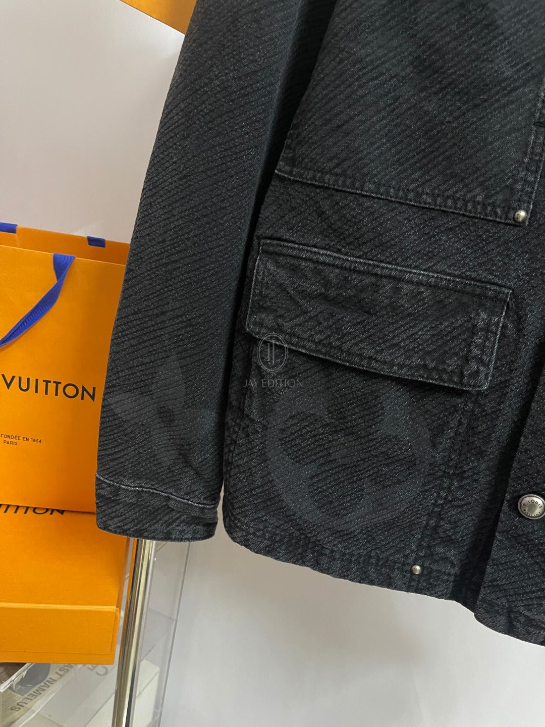 루이비통 쇼트 슬리브드 데님 워크웨어 셔츠