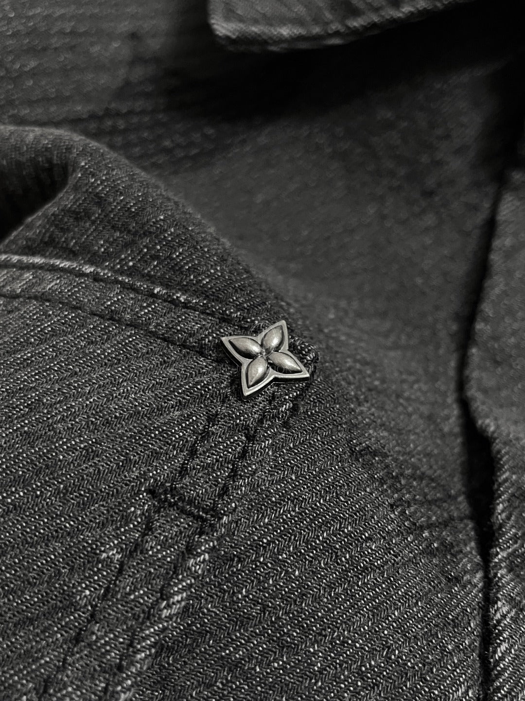 루이비통 쇼트 슬리브드 데님 워크웨어 셔츠