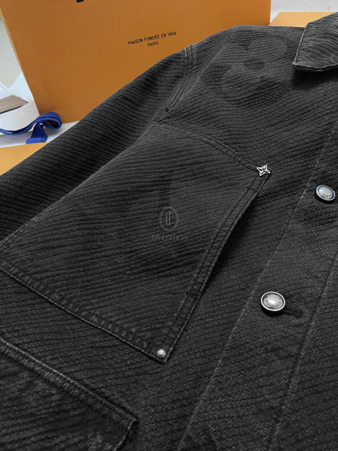 루이비통 쇼트 슬리브드 데님 워크웨어 셔츠