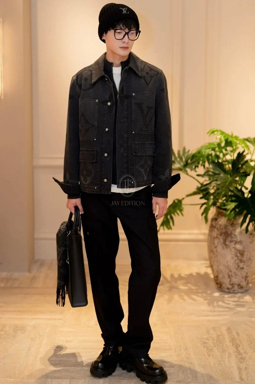 루이비통 쇼트 슬리브드 데님 워크웨어 셔츠