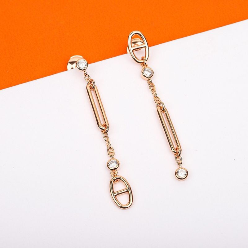 에르메스 Chaine d'ancre Chaos earrings