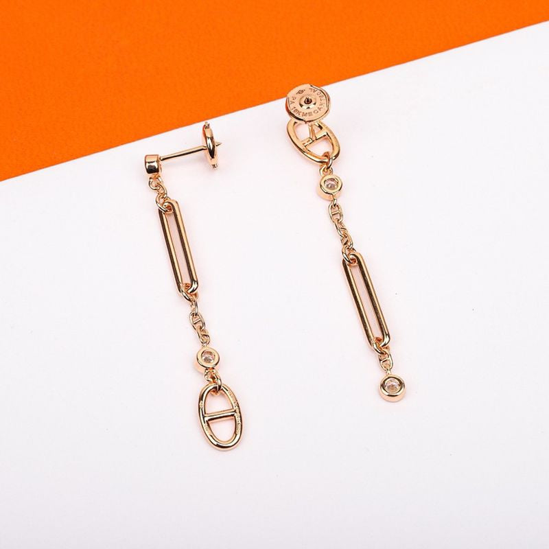 에르메스 Chaine d'ancre Chaos earrings