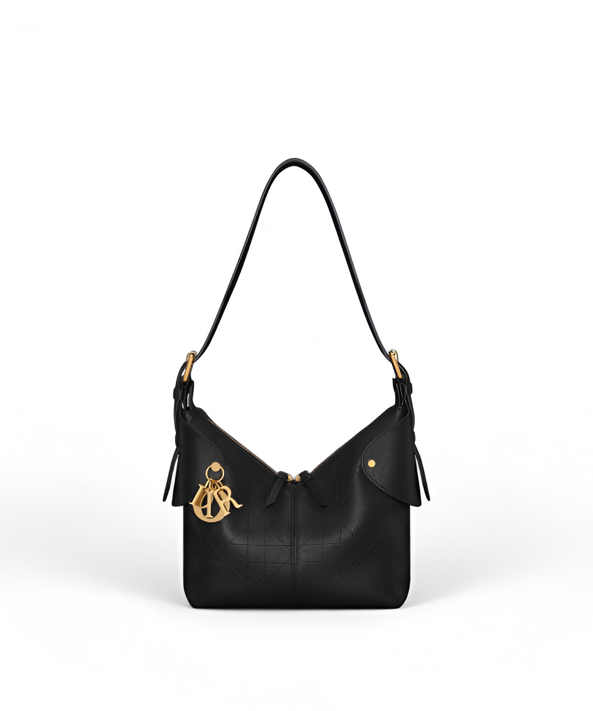 디올 보야주 백 플랫 매크로 까나쥬 그레인드 카프스킨 스몰 디자인 디테일