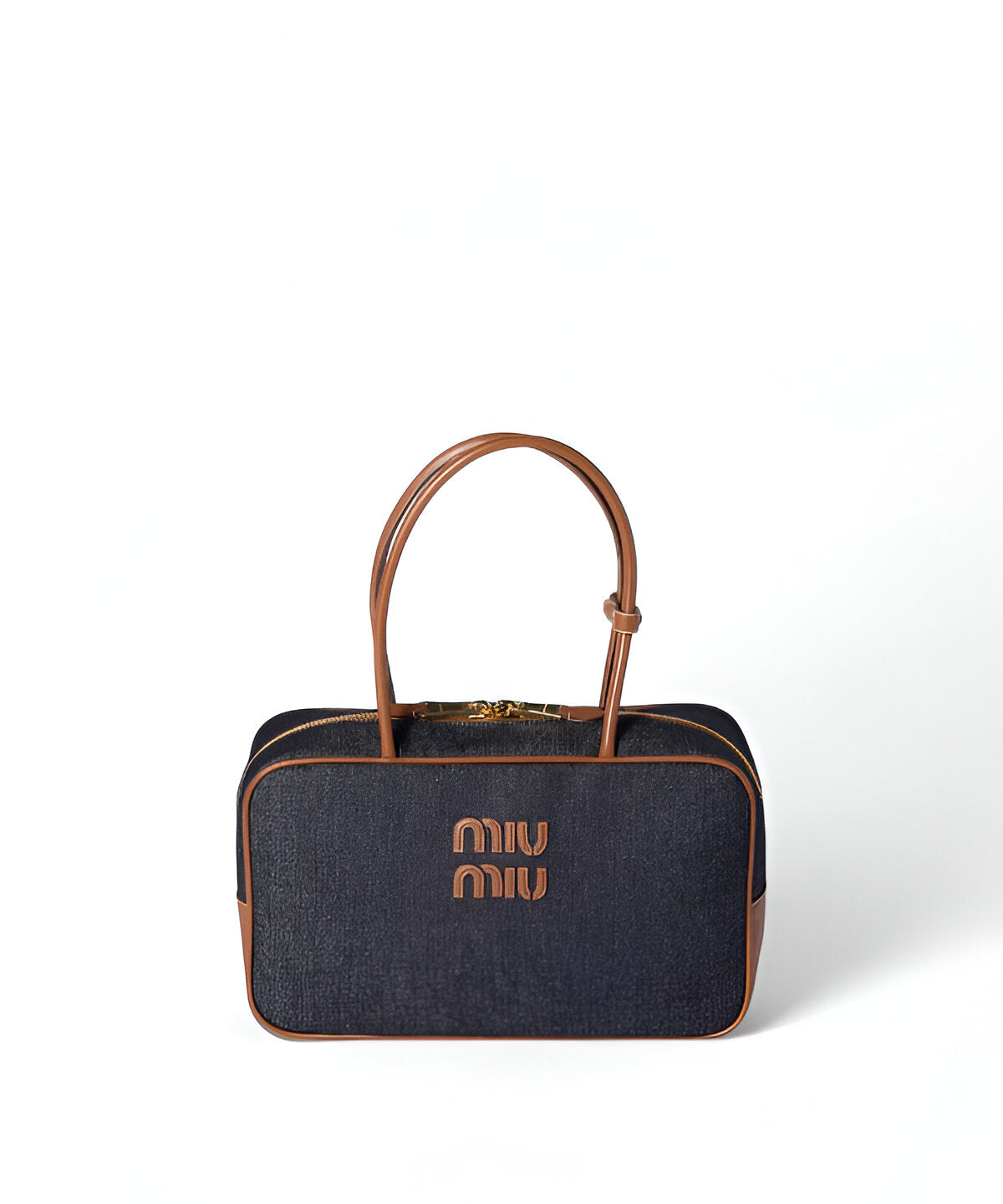 미우미우 보 데님 백 라지 보우 디테일 데님 디자인