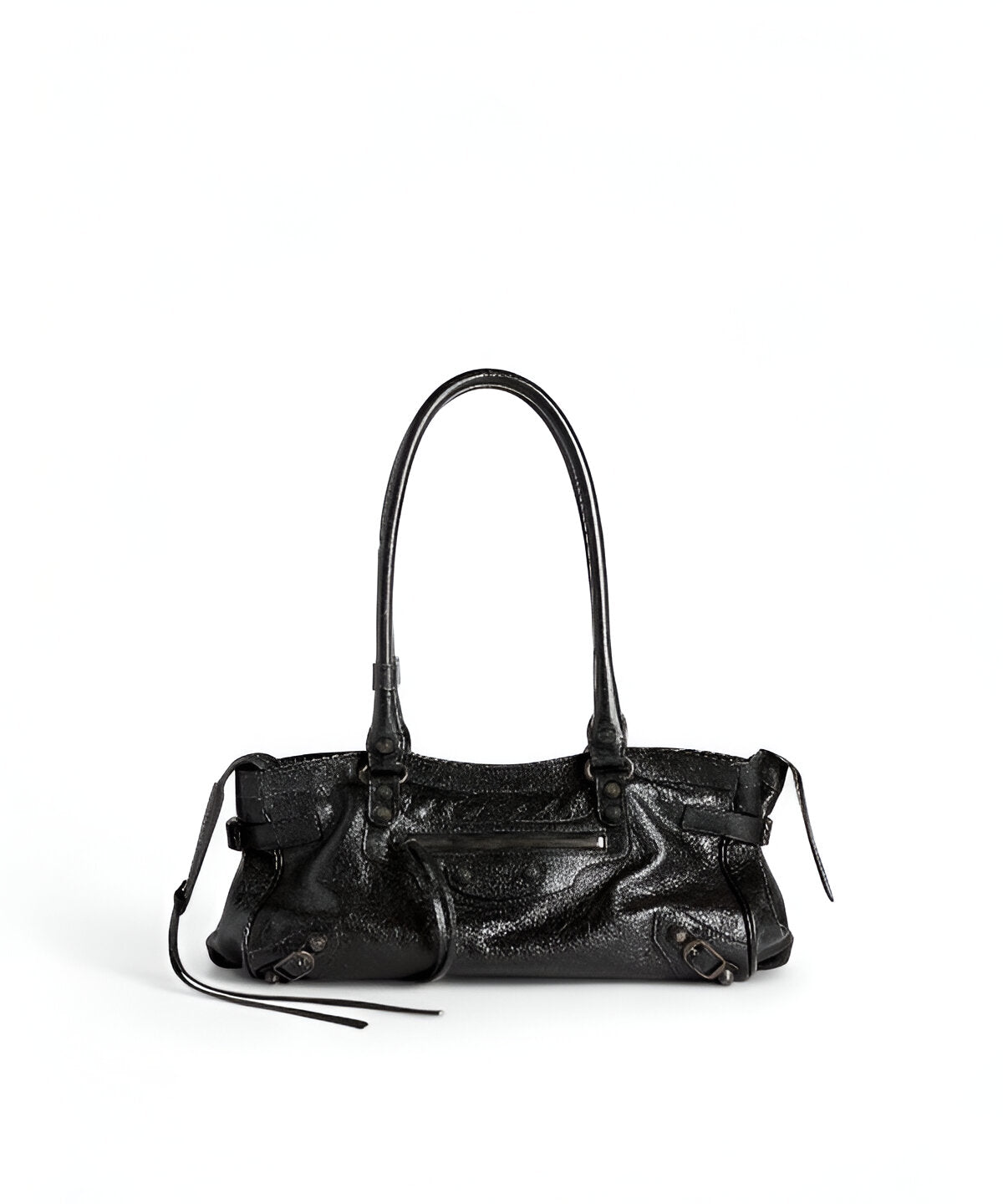 발렌시아가 르 시티 백 이스트 웨스트 롱 실루엣 블랙 여성 숄더백