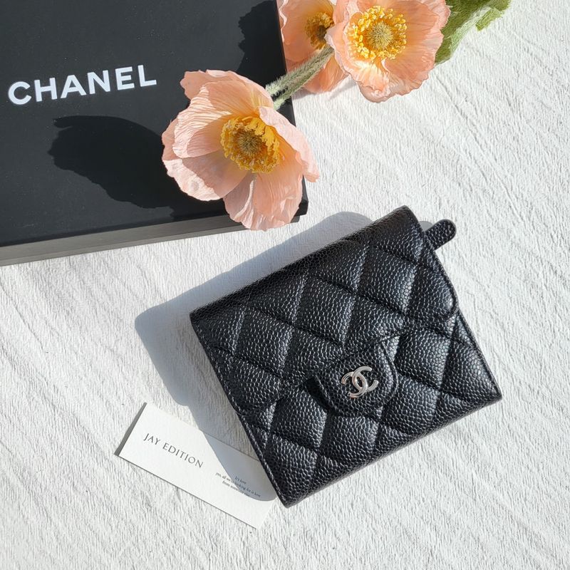 샤넬 클래식 플랩 반지갑 캐비어