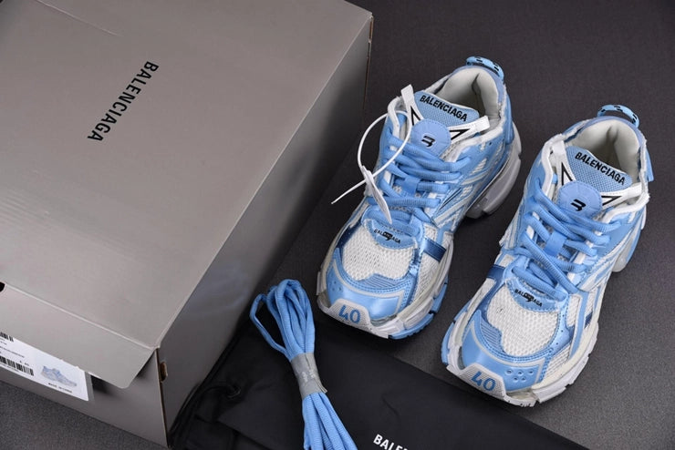 발렌시아가 러너 7 화이트 라이트 블루 스니커즈