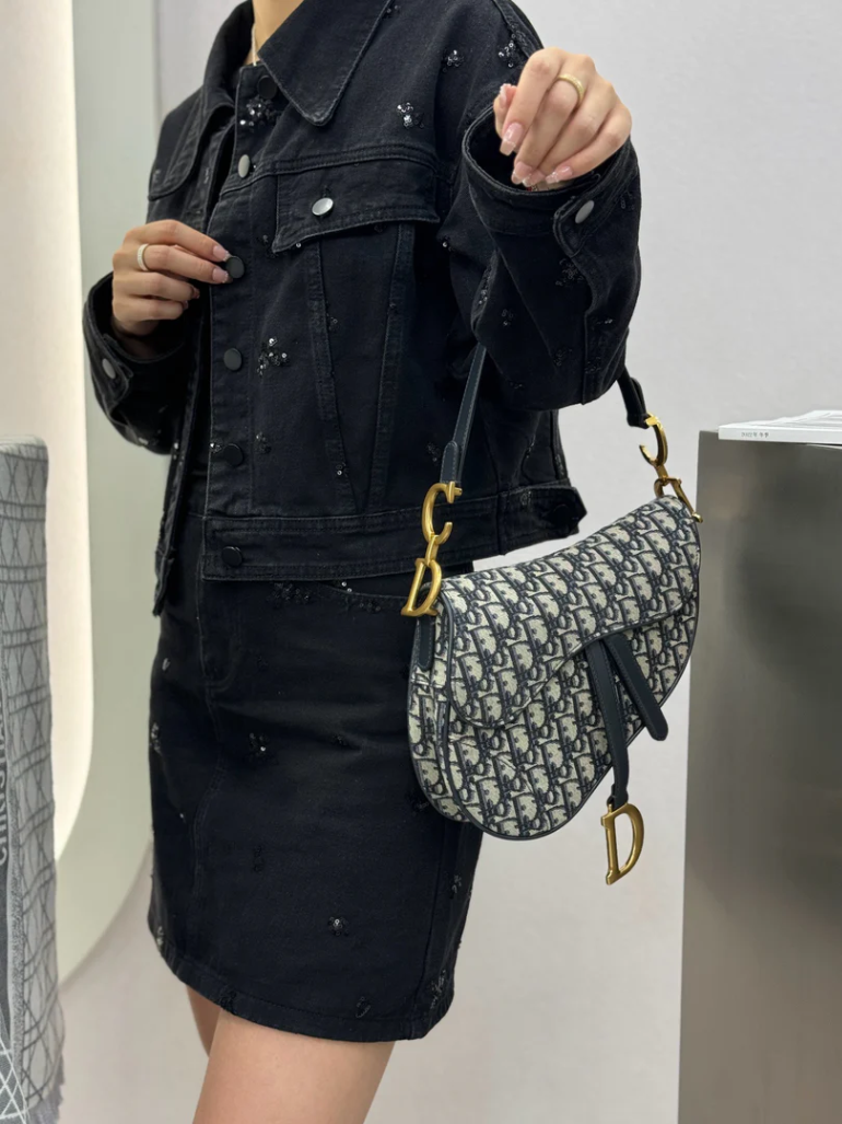 디올 오블리크 새들백 미니,미디움